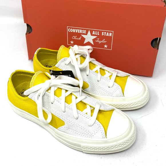 💖MEGA SALE💖Converse CHUCK 70 Low Yellow Egret Suede Shoes Women's 5.5 168609C - Picture 7 of 13